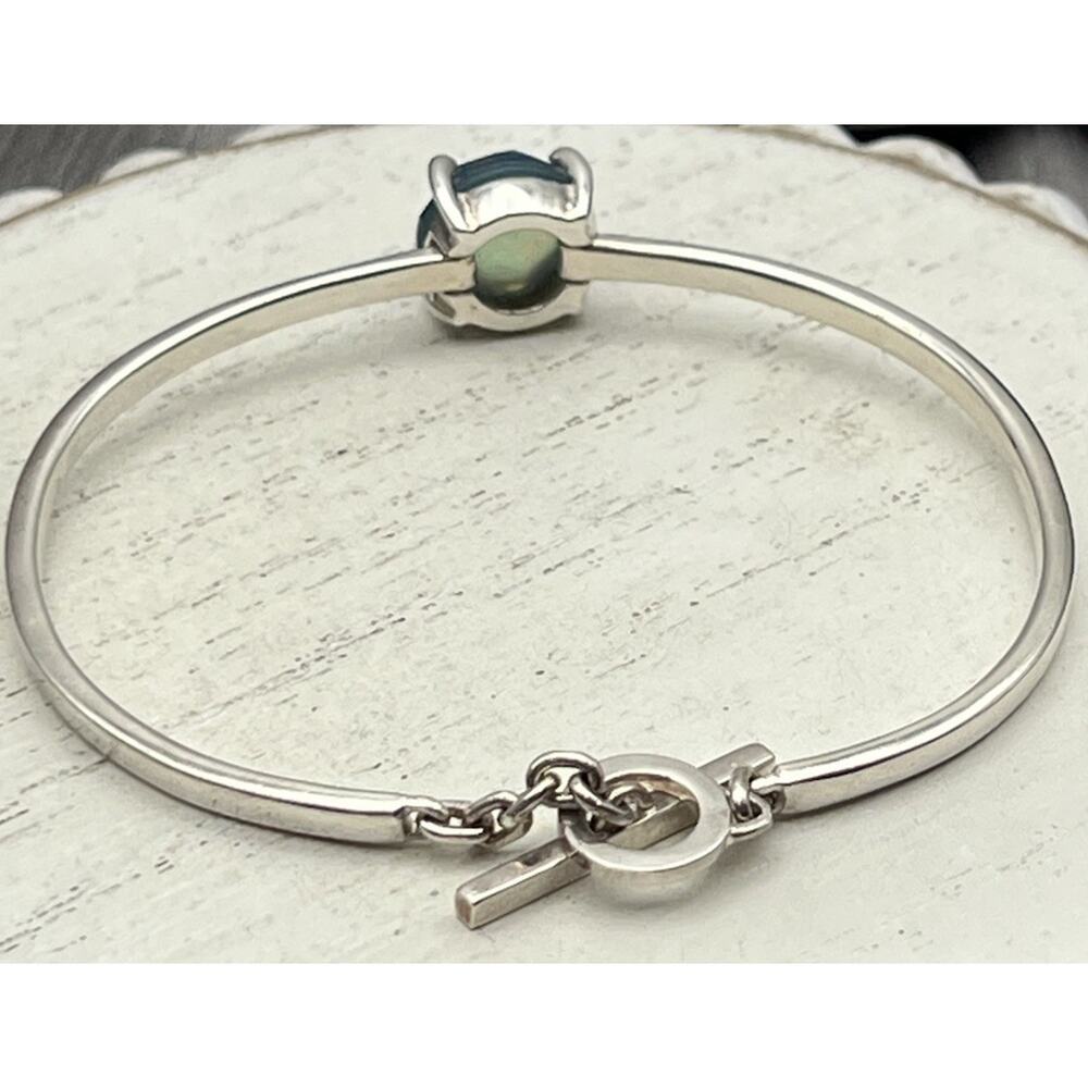 Ippolite 925 Crystal Quartz & Mother Of Pearl Chain Bracelet 12.35G / 6 In - Picture 8 of 10